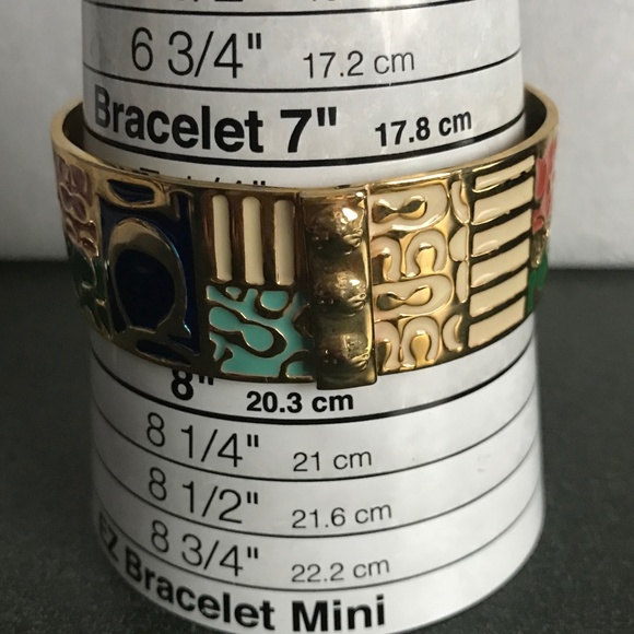 Coach Signature C Gold Bangle Bracelet 1” - Picture 7 of 15